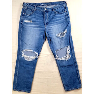 American Eagle Outfitters Tomgirl Destroyed Jeans Button Fly Women's Size 18